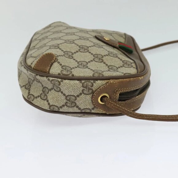 GUCCI GG Supreme Web Sherry Line Shoulder Bag PVC Beige 89 02 066 Auth ep8425 - Picture 5 of 14